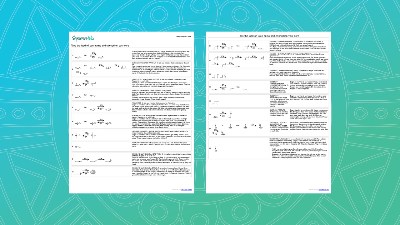 Design effective practices with yoga sequence builder - Sequence Wiz